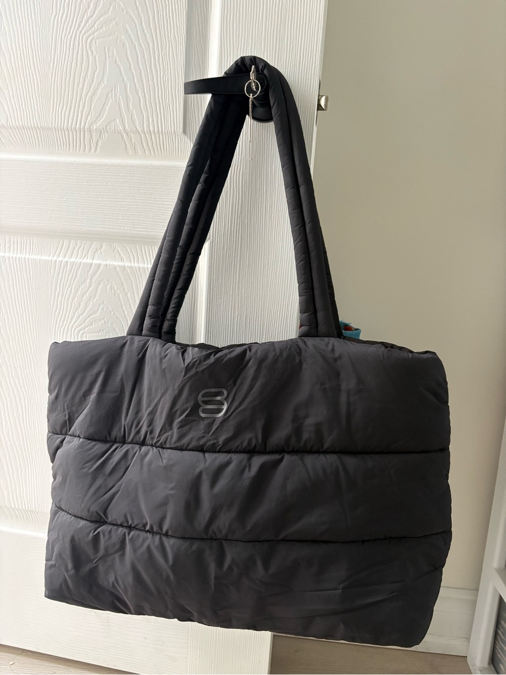 Aritzia Super Puff Black Puffer Tote